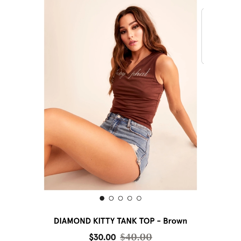 Baby Phat Diamond Kitty Tank Top